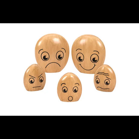 Wooden Emotions Pebble Family Set of 5 - Modern Teaching Aids NZ