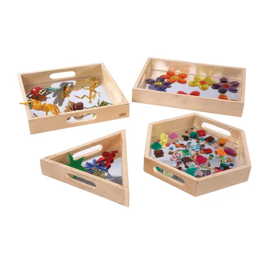 Mirror Trays - Set of 4 - Modern Teaching Aids NZ