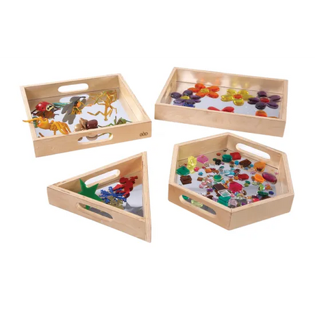 Mirror Trays - Set of 4 - Modern Teaching Aids NZ