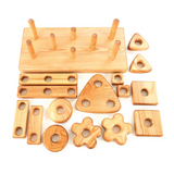 Wooden Stack & Build Block Set - Modern Teaching Aids NZ