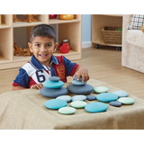 Pastel Wooden Stacking Pebbles - 18 pieces - Modern Teaching Aids NZ