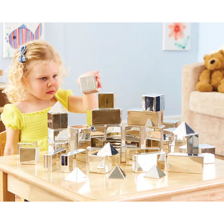 Metallic Mini Building Blocks- 32 pieces - Modern Teaching Aids NZ