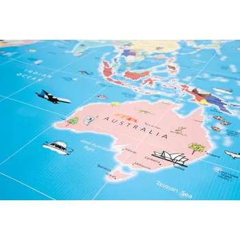 Bee-Bot Mat - World Map 1.2 x 2.1m - Modern Teaching Aids NZ
