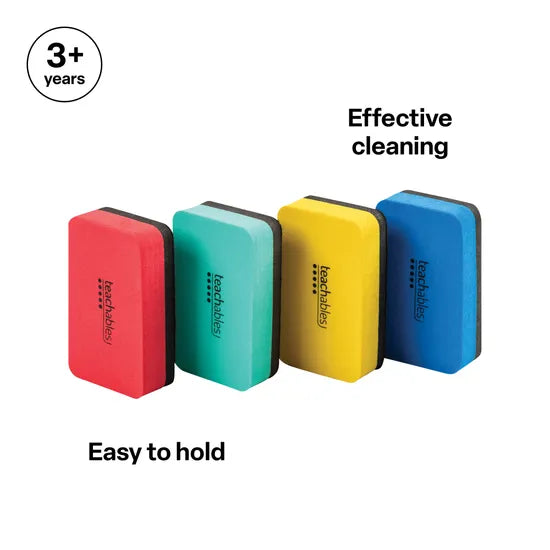 Teachables Mini Whiteboard Erasers - Pack of 12 - Modern Teaching Aids NZ