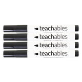 Teachables Magnetic Mini Whiteboards & Bullet Tip Black Markers Kit
