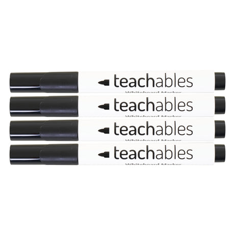 Whiteboard kit with Markers Eraser Cloths - Kit of 4