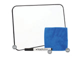 Teachables Magnetic Mini Whiteboards, Black Bullet Tip Markers & Cloths - Kit of 24