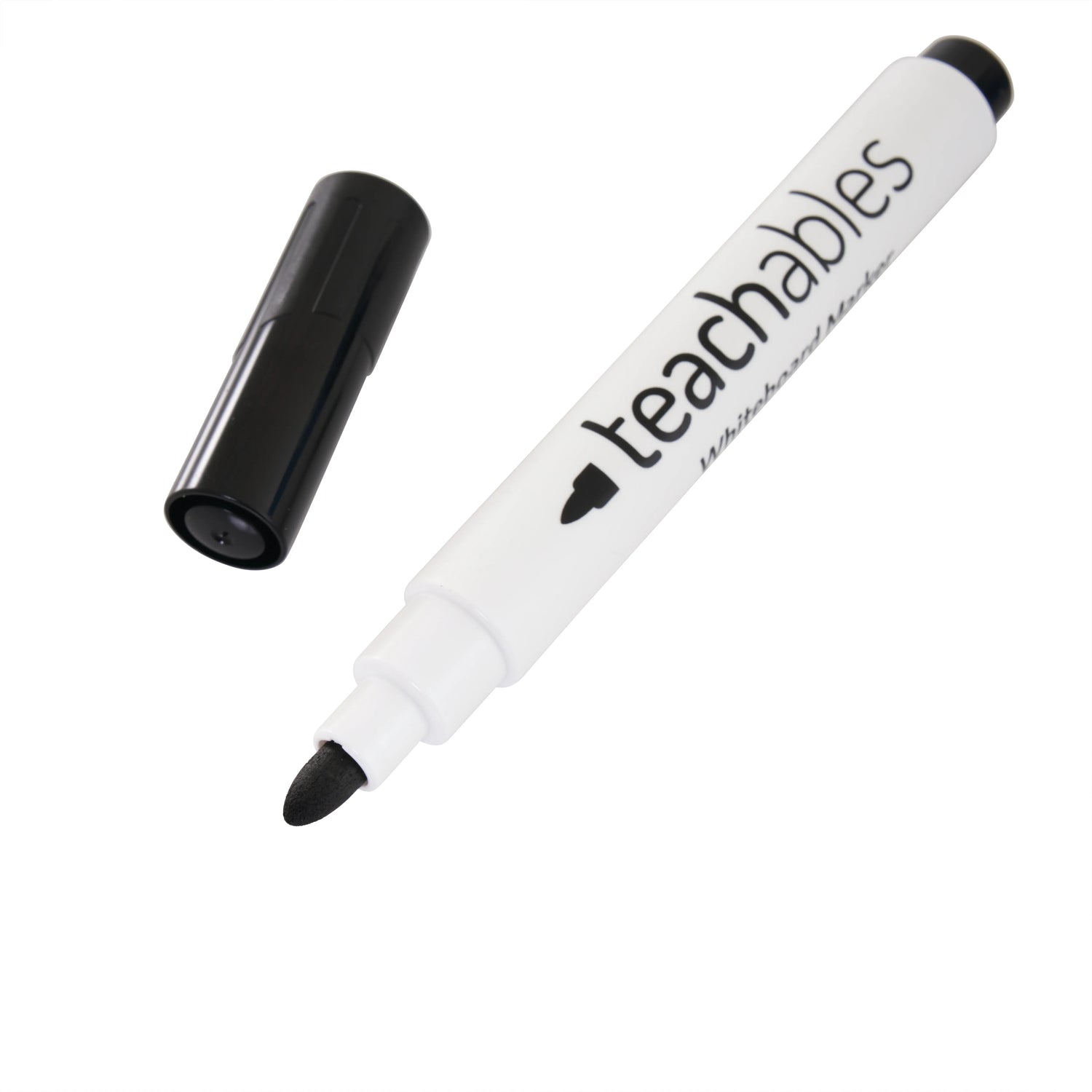 Teachables Magnetic Mini Whiteboards, Black Bullet Tip Markers & Cloths - Kit of 24