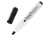 Teachables Magnetic Mini Whiteboards, Black Bullet Tip Markers & Cloths - Kit of 24