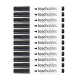 Teachables Magnetic Mini Whiteboards, Black Bullet Tip Markers & Mini Erasers - Kit of 12