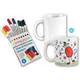 Porcelain Mugs & Markers Kit