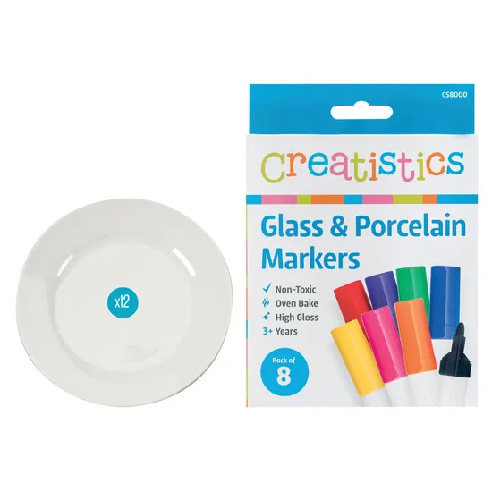 Porcelain Plate & Marker Pack
