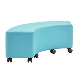 Ergerite Curved Ottoman - Blue