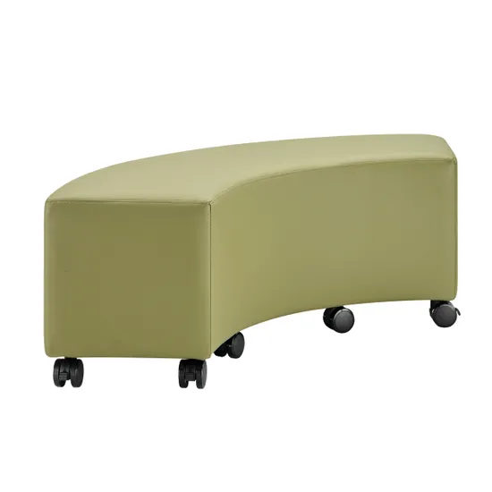 Ergerite Curved Ottoman - Green