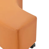 Ergerite Curved Ottoman - Terracotta