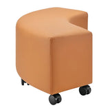 Ergerite Curved Ottoman - Terracotta