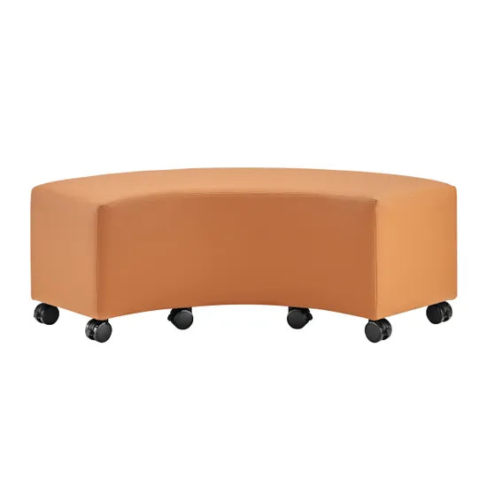 Ergerite Curved Ottoman - Terracotta