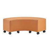 Ergerite Curved Ottoman - Terracotta
