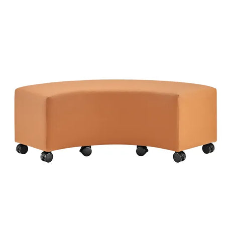 Ergerite Curved Ottoman - Terracotta