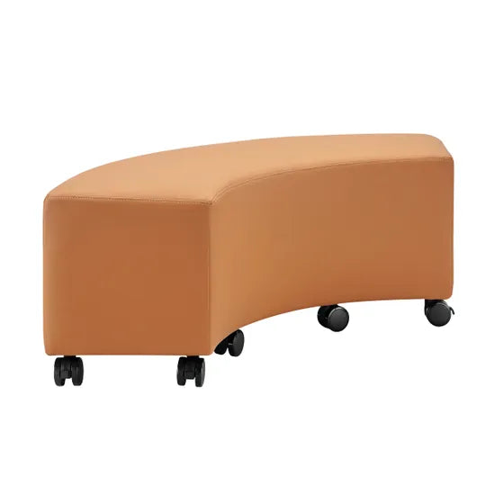 Ergerite Curved Ottoman - Terracotta