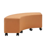 Ergerite Curved Ottoman - Terracotta