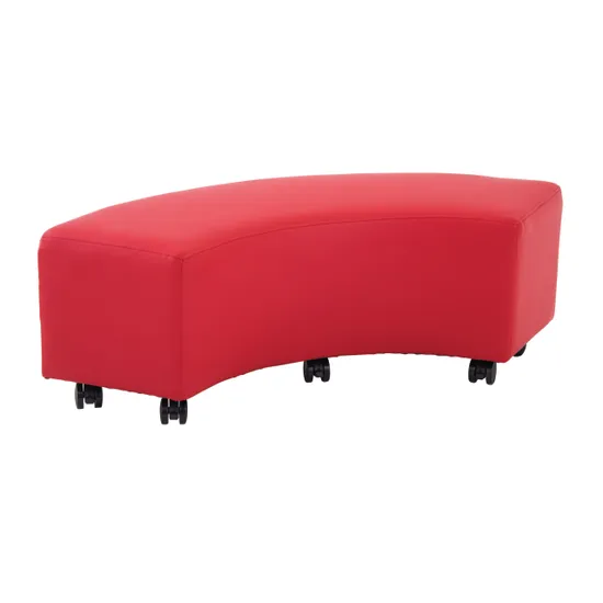 Ergerite - Curved Ottoman - 106cm - Red - Modern Teaching Aids NZ