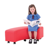 Ergerite - Curved Ottoman - 106cm - Red - Modern Teaching Aids NZ