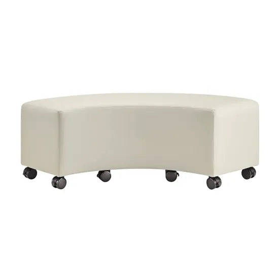 Ergerite Curved Ottoman - Beige
