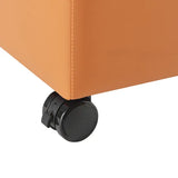 Ergerite Square Ottoman - Terracotta