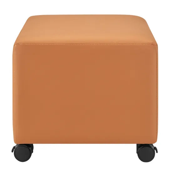 Ergerite Square Ottoman - Terracotta