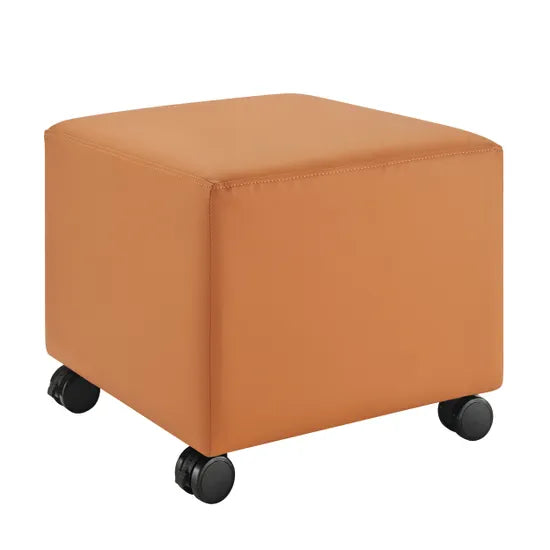 Ergerite Square Ottoman - Terracotta
