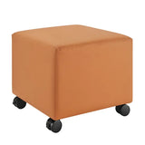 Ergerite Square Ottoman - Terracotta