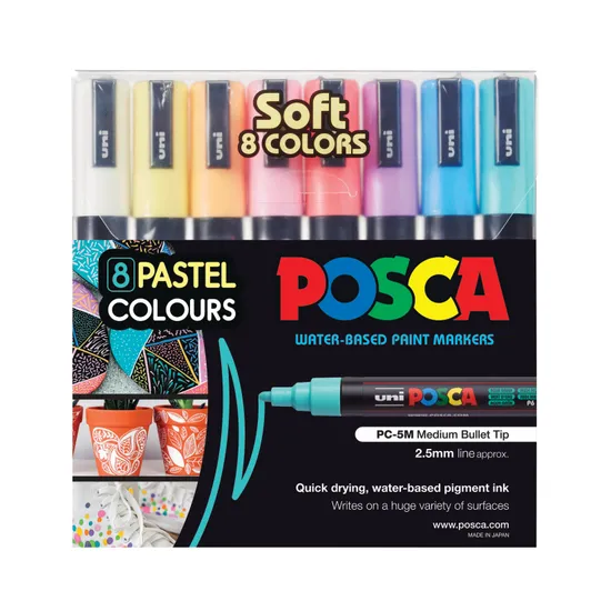 POSCA Marker Pastel Bullet - Pack of 8 - Modern Teaching Aids NZ
