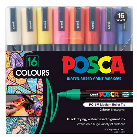 POSCA Marker Bullet - Pack of 16 - Modern Teaching Aids NZ