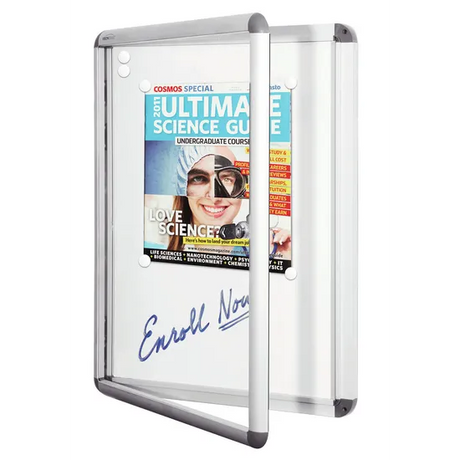 Noticecase Hinged Door NEO Lockable 600x450mm - Modern Teaching Aids NZ