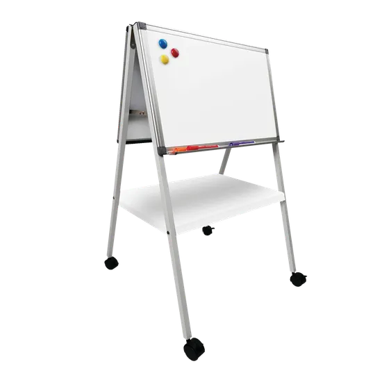 Beta Porcelain Mobile Easel Whiteboard 100 x 60 cm - Modern Teaching Aids NZ