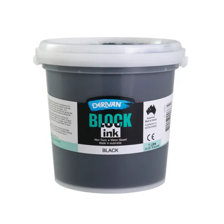 Derivan Block Printing Ink, Black - 1L - Modern Teaching Aids NZ