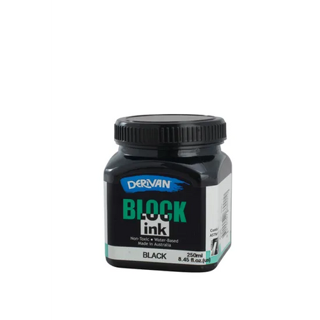 Derivan Block Printing Ink, Black - 250ml - Modern Teaching Aids NZ