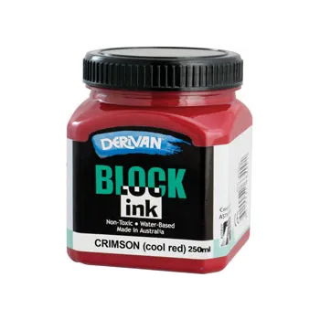 Derivan Block Printing Ink, Crimson - 250ml - Modern Teaching Aids NZ
