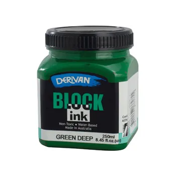 Derivan Block Printing Ink, Green Deep - 250ml - Modern Teaching Aids NZ
