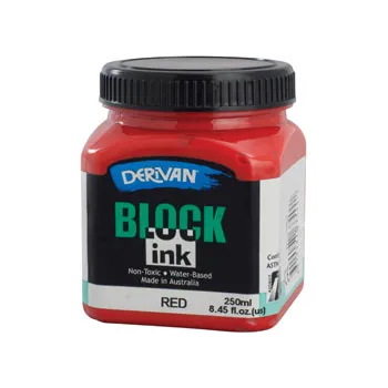 Derivan Block Printing Ink, Red - 250ml - Modern Teaching Aids NZ