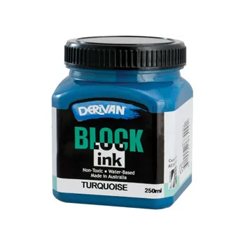 Derivan Block Printing Ink, Turquoise - 250ml - Modern Teaching Aids NZ