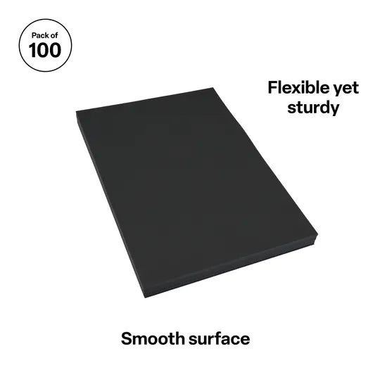 Black Cardboard A4 220 gsm - Pack of 100