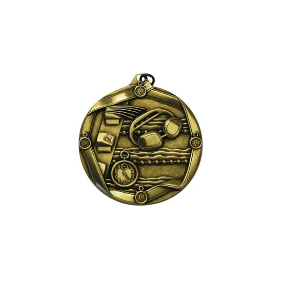 Swimming Medal 45mm Gold - Modern Teaching Aids NZ
