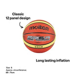 Molten 12 Panel Rubber Basketball Size 5 - Modern Teaching Aids NZ