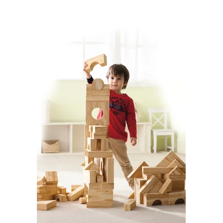 Softfoam Woodlook Blocks 8cm 56pcs - Modern Teaching Aids NZ