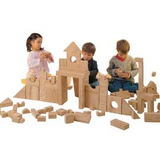 Weplay - Softfoam Woodlook Blocks 4cm 152pcs - Modern Teaching Aids NZ