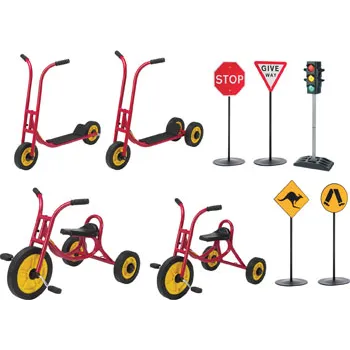 Trike & Scooter Road Sign Set of 9 - Modern Teaching Aids NZ