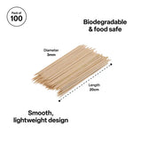 Bamboo Skewer 20 cm - Pack of 100 - Modern Teaching Aids NZ