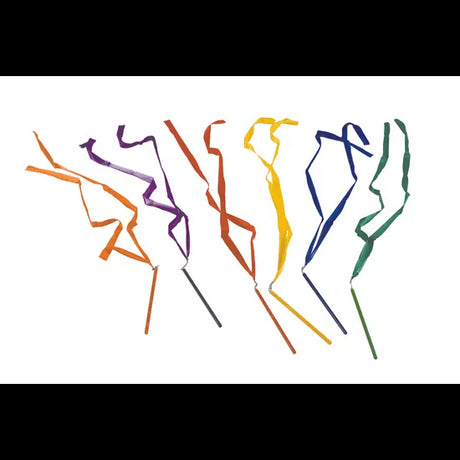 Gymnastic Ribbons Set of 6 Assorted Colours - Modern Teaching Aids NZ